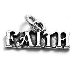 FAITH CHARM IN STERLING SILVER